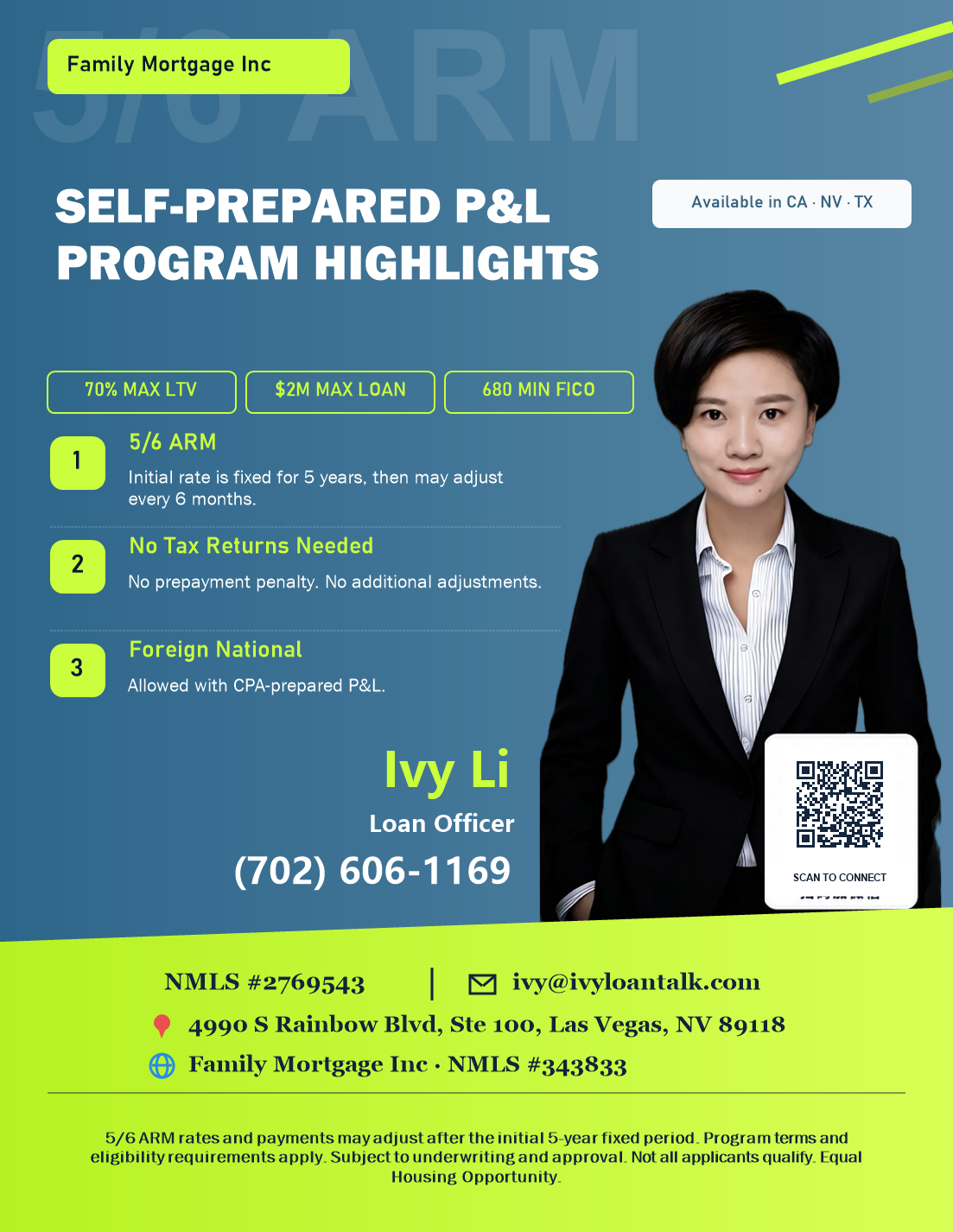 Alternative income loan
